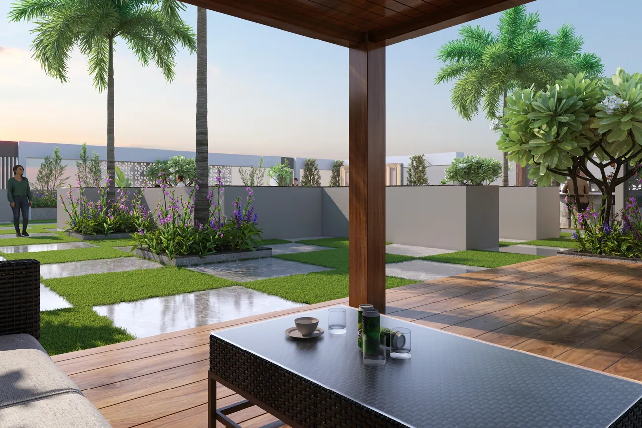 Open air seating deck